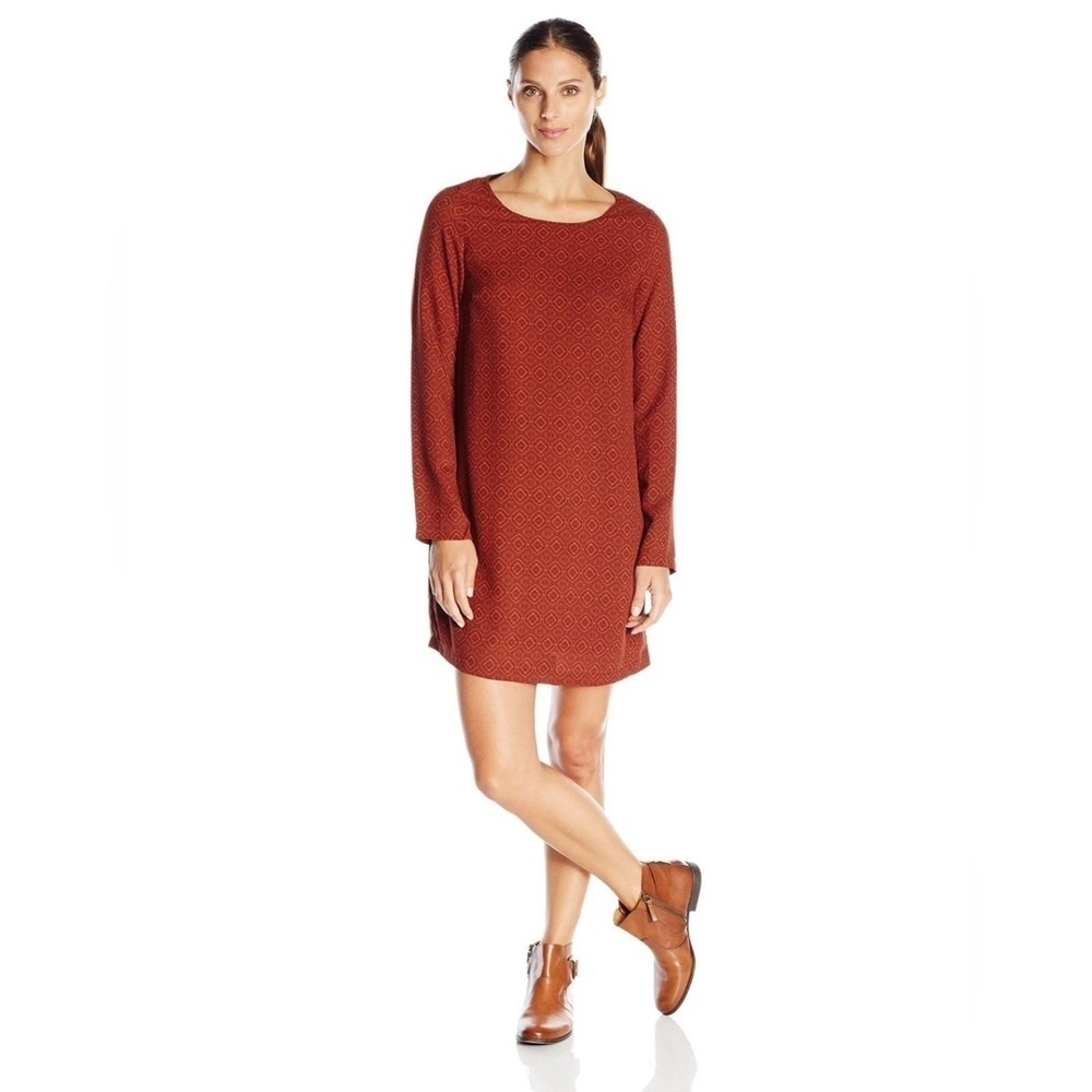prAna Women's Cece Dress in Pomegranate, Size Medium
